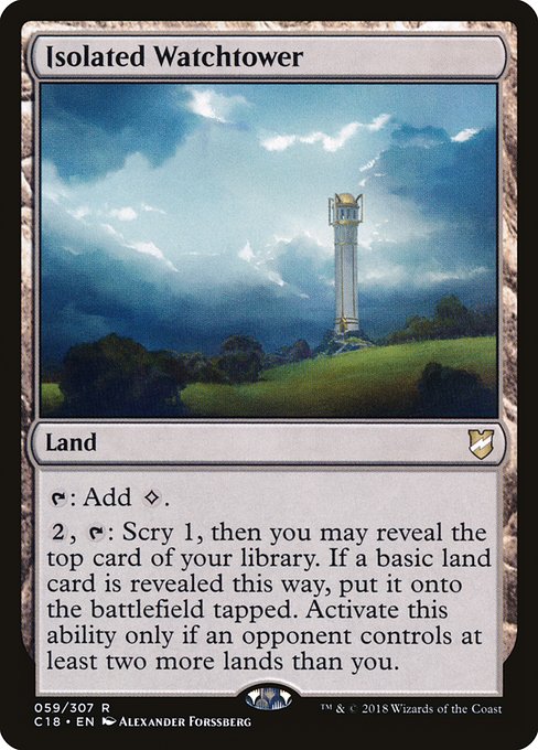Commander 2018 - 59 - Isolated Watchtower - Rare - C - Non-foil