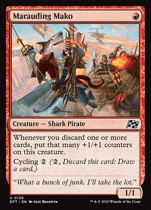Aetherdrift - 138 - Marauding Mako - Uncommon - R - Foil