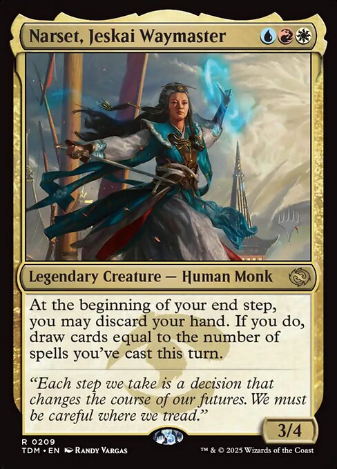 Tarkir: Dragonstorm Promos - 209p - Narset, Jeskai Waymaster - Rare - Multi - Non-foil - Promo