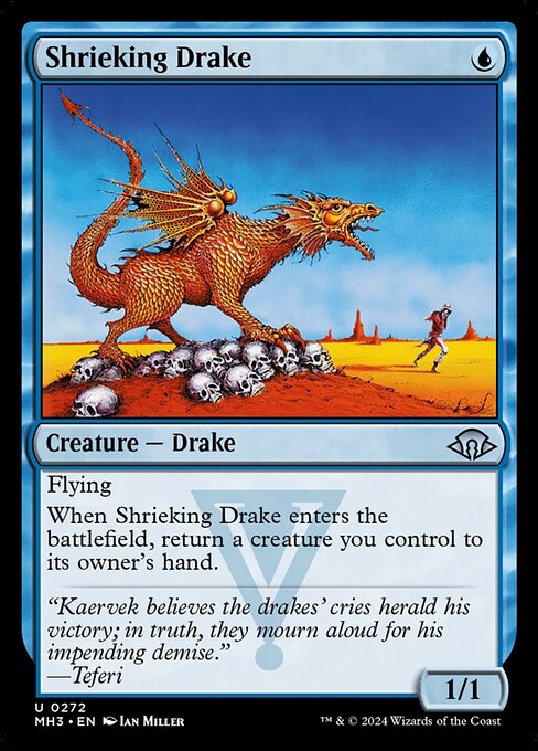 Modern Horizons 3 - 272 - Shrieking Drake - Uncommon - U - Foil