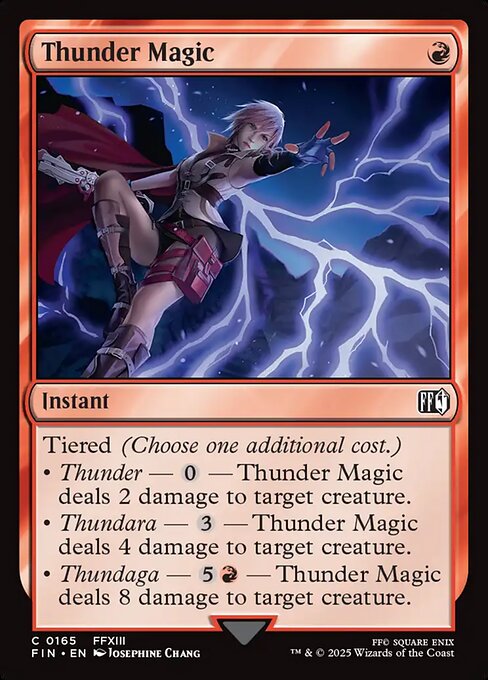 Final Fantasy - 165 - Thunder Magic - Common - R - Foil