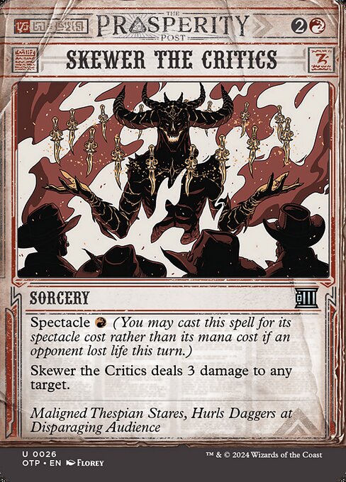 Breaking News - 26 - Skewer the Critics - Uncommon - R - Non-foil