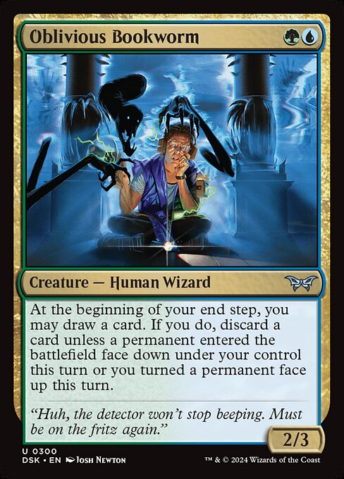 Duskmourn: House of Horror - 300 - Oblivious Bookworm - Uncommon - UG - Non-foil