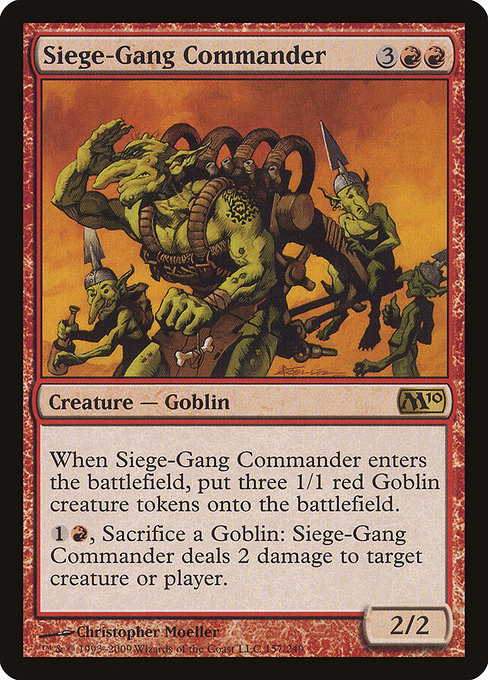 Magic 2010 - 157 - Siege-Gang Commander - Rare - R - Non-foil