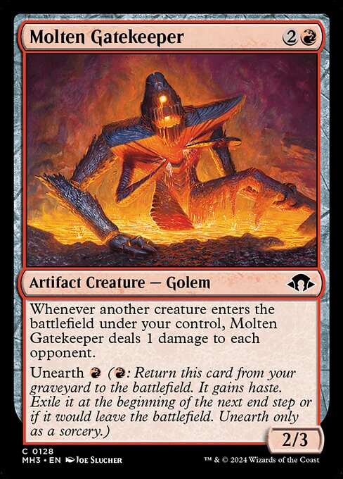Modern Horizons 3 - 128 - Molten Gatekeeper - Common - R - Non-foil