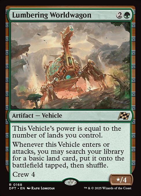 Aetherdrift - 168 - Lumbering Worldwagon - Rare - G - Foil