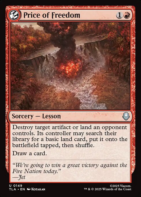 Avatar: The Last Airbender - 149 - Price of Freedom - Uncommon - R - Non-foil