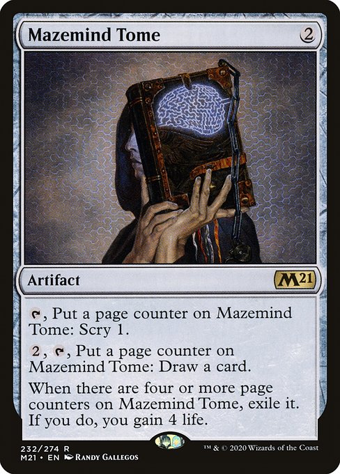 Core Set 2021 - 232 - Mazemind Tome - Rare - C - Foil