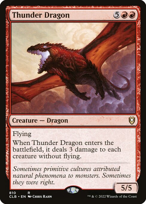 Commander Legends: Battle for Baldur's Gate - 810 - Thunder Dragon - Rare - R - Non-foil