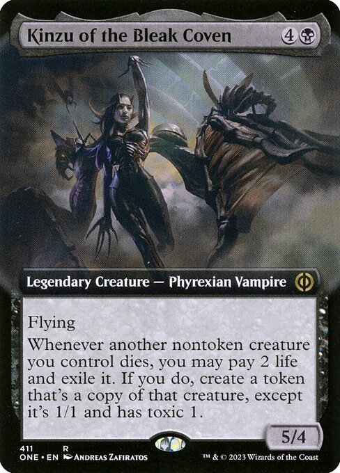 Phyrexia: All Will Be One - 411 - Kinzu of the Bleak Coven - Rare - B - Non-foil