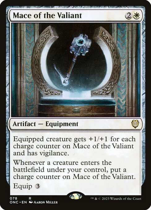 Phyrexia: All Will Be One Commander - 78 - Mace of the Valiant - Rare - W - Non-foil