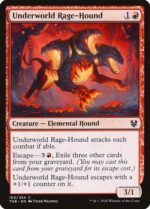 Theros Beyond Death - 163 - Underworld Rage-Hound - Common - R - Non-foil