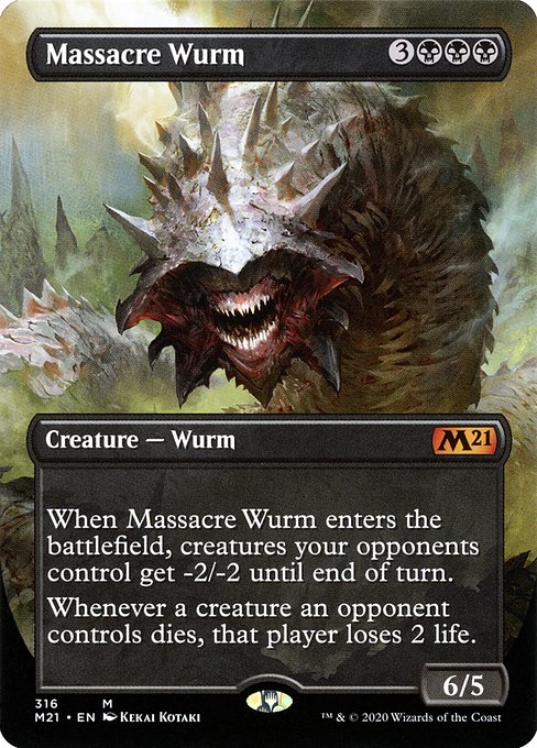 Core Set 2021 - 316 - Massacre Wurm - Mythic - B - Foil