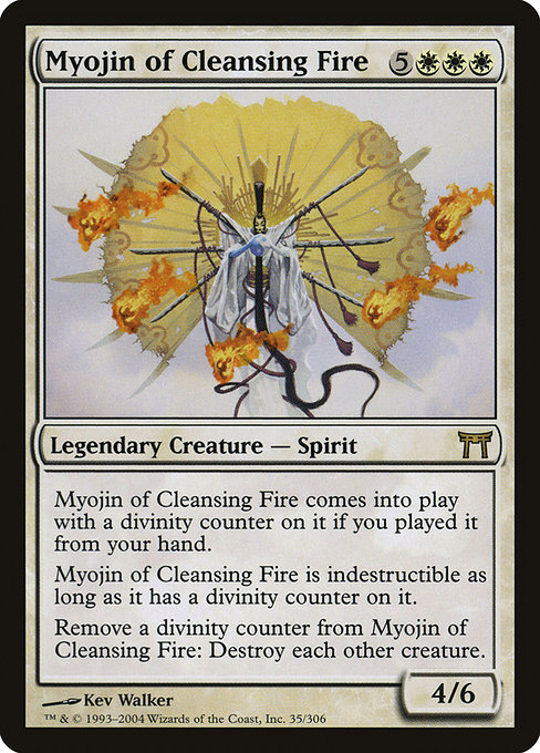 Champions of Kamigawa - 35 - Myojin of Cleansing Fire - Rare - W - Non-foil