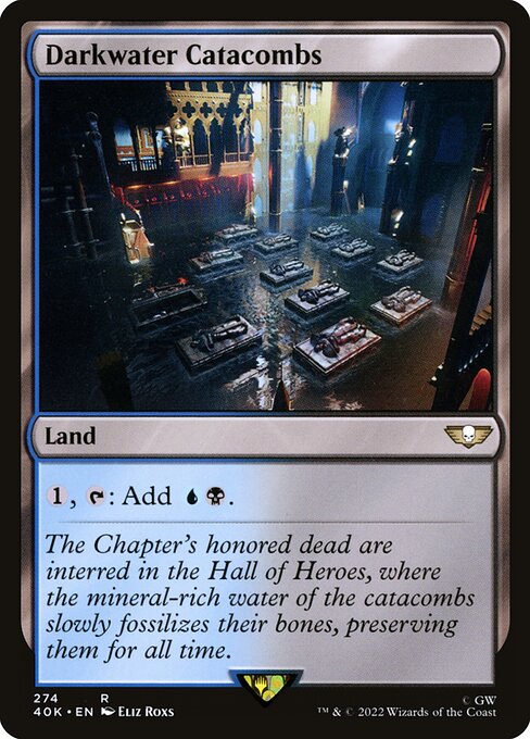 Warhammer 40,000 Commander - 274 - Darkwater Catacombs - Rare - C - Non-foil