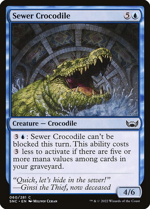 Streets of New Capenna - 60 - Sewer Crocodile - Common - U - Non-foil