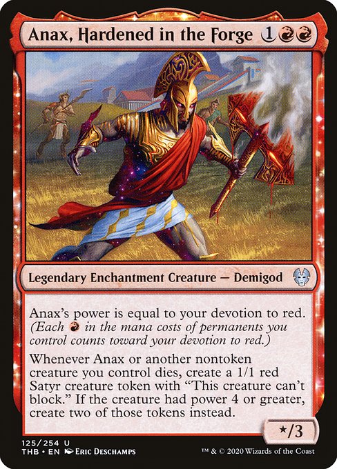 Theros Beyond Death - 125 - Anax, Hardened in the Forge - Uncommon - R - Non-foil