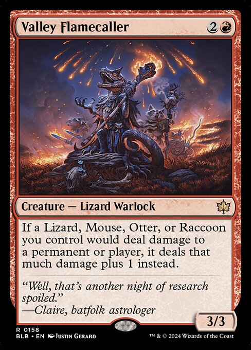 Bloomburrow - 158 - Valley Flamecaller - Rare - R - Non-foil