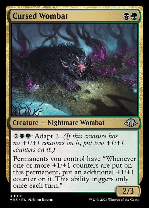 Modern Horizons 3 - 181 - Cursed Wombat - Uncommon - BG - Non-foil