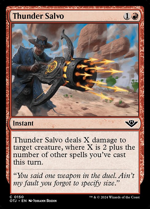 Outlaws of Thunder Junction - 150 - Thunder Salvo - Common - R - Non-foil