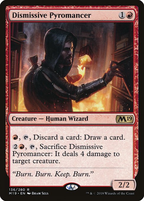 Core Set 2019 - 136 - Dismissive Pyromancer - Rare - R - Non-foil