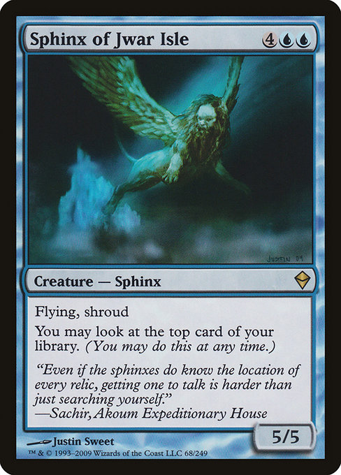 Zendikar - 68 - Sphinx of Jwar Isle - Rare - U - Non-foil