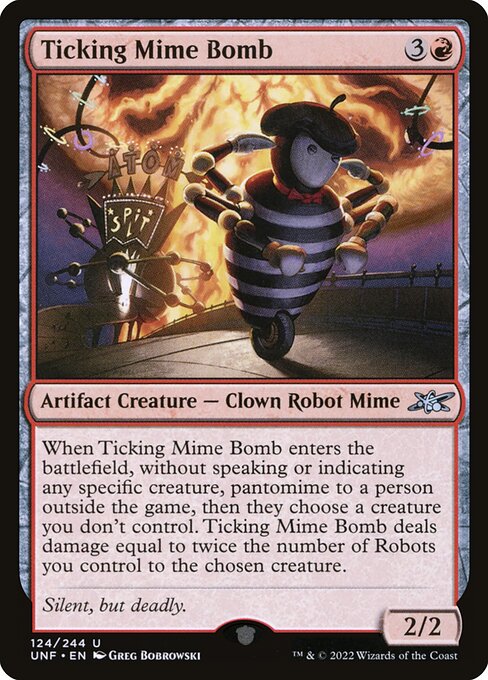 Unfinity - 124 - Ticking Mime Bomb - Uncommon - R - Foil