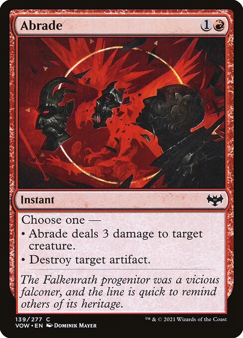 Innistrad: Crimson Vow - 139 - Abrade - Common - R - Non-foil