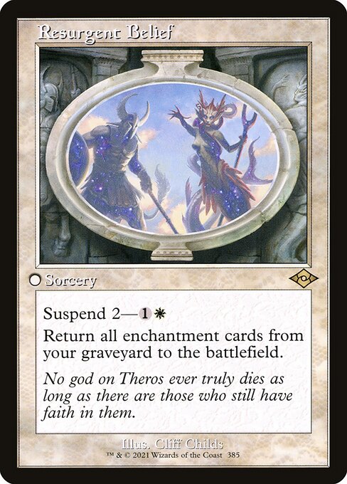 Modern Horizons 2 - 385 - Resurgent Belief - Rare - W - Non-foil