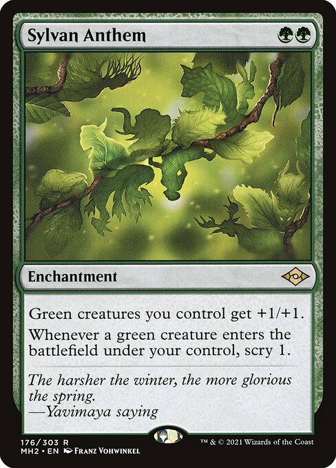 Modern Horizons 2 - 176 - Sylvan Anthem - Rare - G - Non-foil