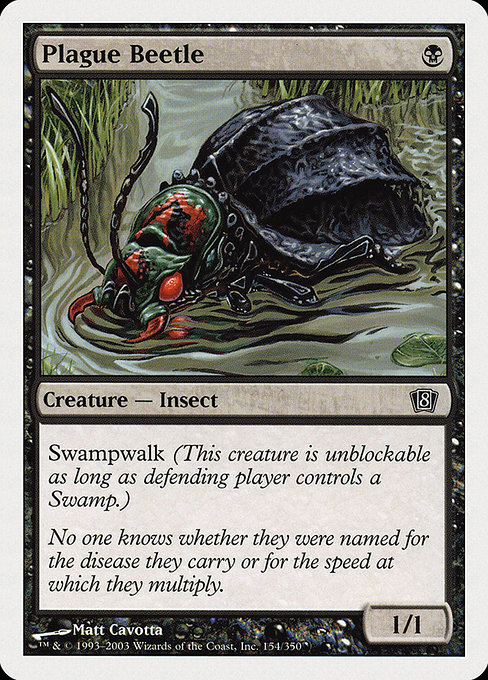 Eighth Edition - 154 - Plague Beetle - Common - B - Non-foil