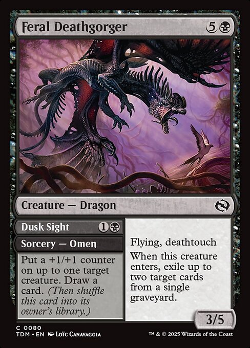 Tarkir: Dragonstorm - 80 - Feral Deathgorger // Dusk Sight - Common - B - Non-foil