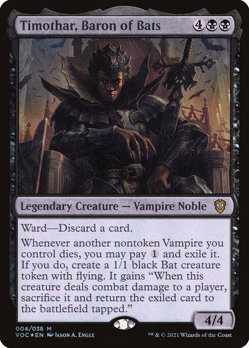 Crimson Vow Commander - 4 - Timothar, Baron of Bats - Mythic - B - Non-foil