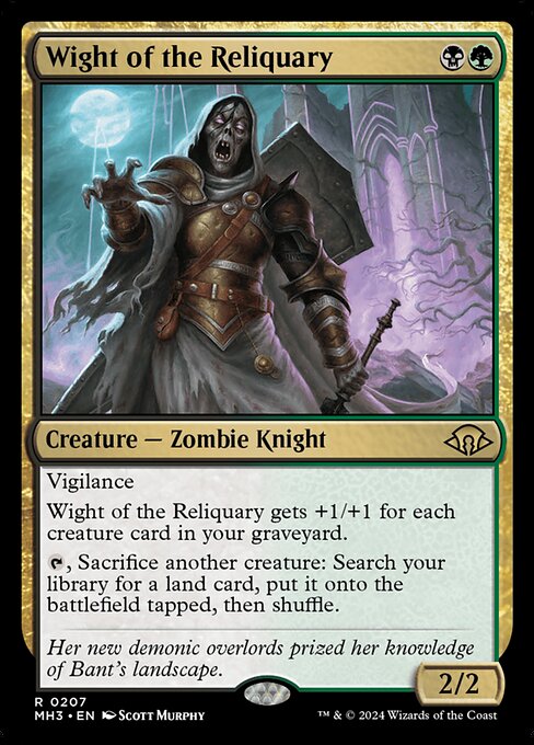 Modern Horizons 3 - 207 - Wight of the Reliquary - Rare - BG - Non-foil