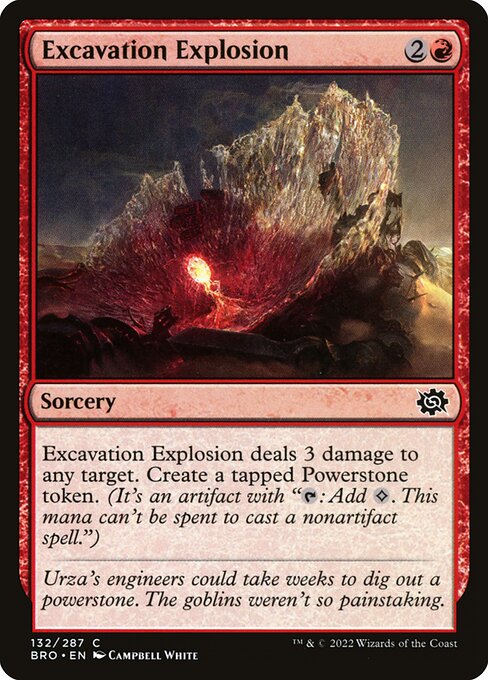 The Brothers' War - 132 - Excavation Explosion - Common - R - Non-foil