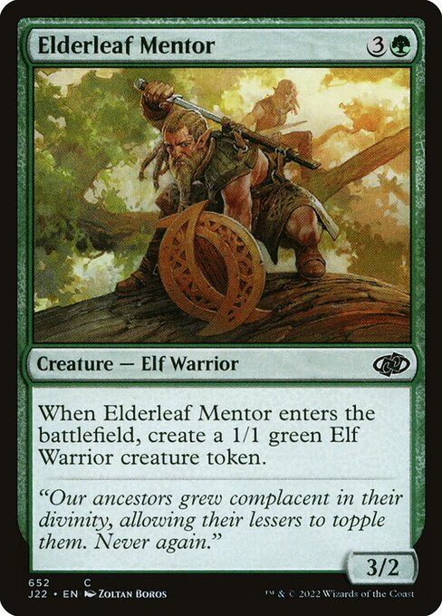 Jumpstart 2022 - 652 - Elderleaf Mentor - Common - G - Non-foil