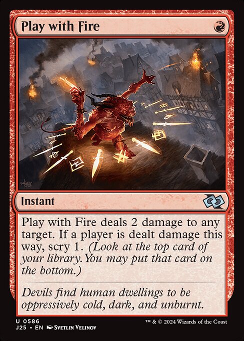 Foundations Jumpstart - 586 - Play with Fire - Uncommon - R - Non-foil