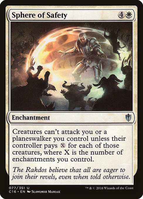 Commander 2016 - 77 - Sphere of Safety - Uncommon - W - Non-foil
