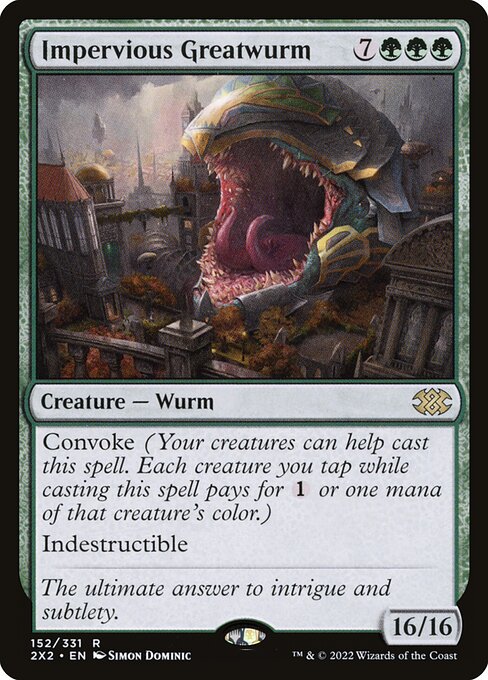 Double Masters 2022 - 152 - Impervious Greatwurm - Rare - G - Non-foil