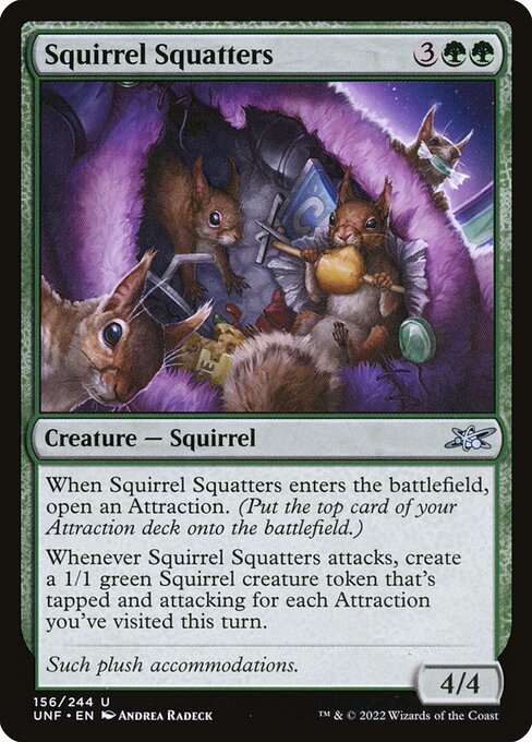 Unfinity - 156 - Squirrel Squatters - Uncommon - G - Foil