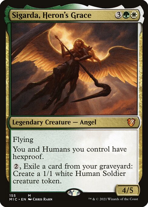Midnight Hunt Commander - 155 - Sigarda, Heron's Grace - Mythic - WG - Non-foil