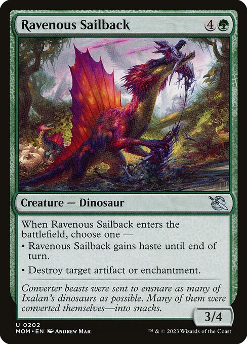March of the Machine - 202 - Ravenous Sailback - Uncommon - G - Non-foil