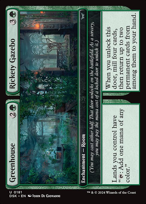 Duskmourn: House of Horror - 181 - Greenhouse // Rickety Gazebo - Uncommon - G - Non-foil