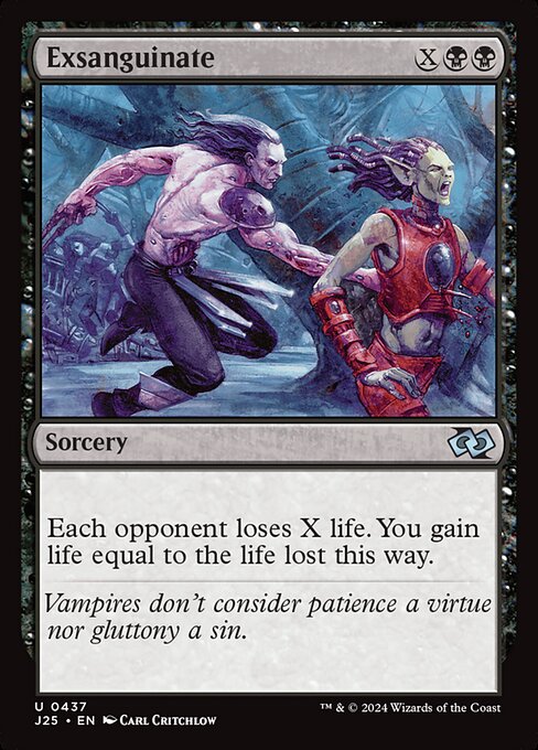 Foundations Jumpstart - 437 - Exsanguinate - Uncommon - B - Non-foil