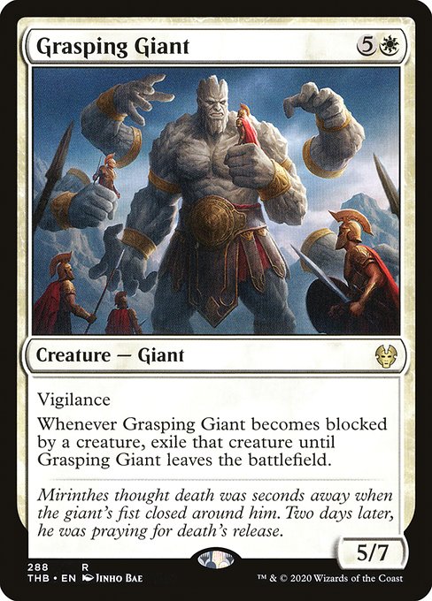 Theros Beyond Death - 288 - Grasping Giant - Rare - W - Non-foil