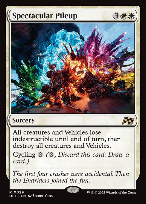Aetherdrift - 29 - Spectacular Pileup - Rare - W - Foil