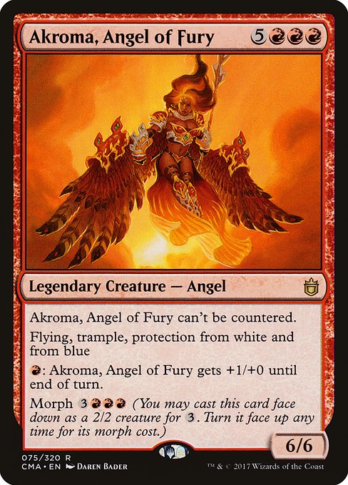 Commander Anthology - 75 - Akroma, Angel of Fury - Rare - R - Non-foil