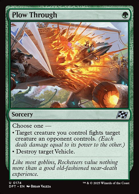 Aetherdrift - 174 - Plow Through - Uncommon - G - Non-foil