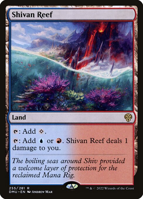Dominaria United - 255 - Shivan Reef - Rare - C - Foil