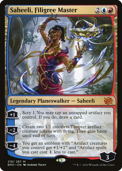 The Brothers' War - 219 - Saheeli, Filigree Master - Mythic - UR - Non-foil